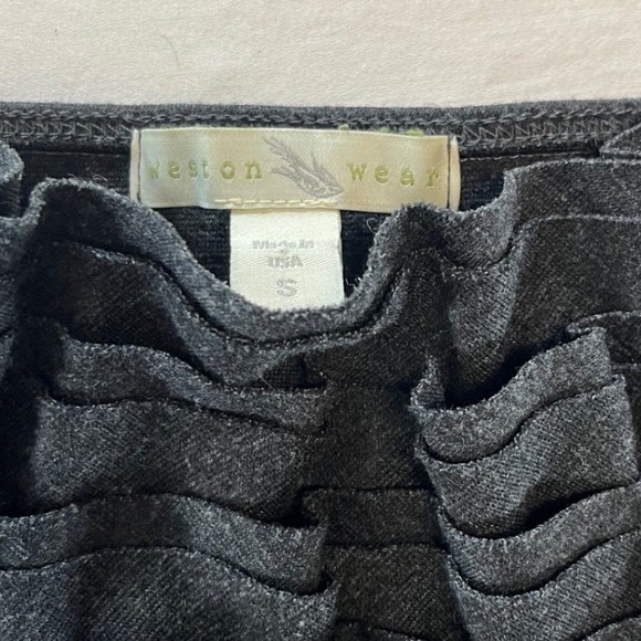 WESTON WEAR Charcoal Grey Ruched Bust Spaghetti Strap A Line Dress Size S - Picture 3 of 6